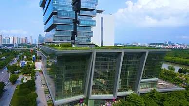 广州城市建筑琶洲南丰汇交通会展馆地标建筑视频的预览图